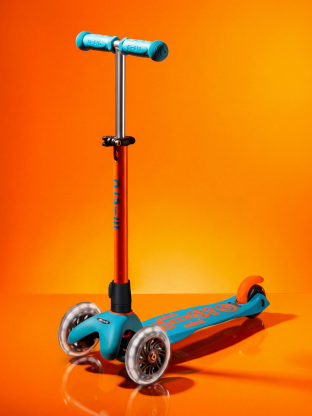 Trottinette 3 roues Mini Micro Deluxe Neon LED Sunset Orange