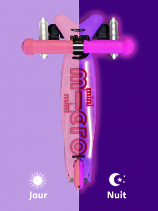 Trottinette enfant Mini Micro Deluxe Glitter Rose LED