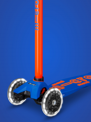 Trottinette enfant Maxi Micro Deluxe Néon Orange LED