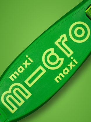 Trottinette enfant Maxi Micro Deluxe Néon Vert LED