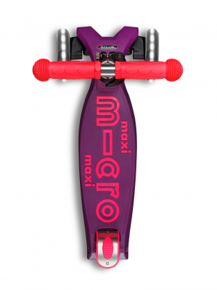 Trottinette enfant Maxi Micro Deluxe Néon Rose LED