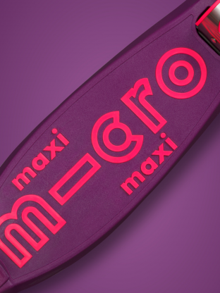 Trottinette enfant Maxi Micro Deluxe Néon Rose LED