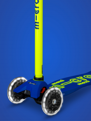 Trottinette enfant Maxi Micro Deluxe Néon Jaune Canari LED