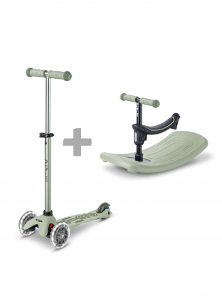 Trottinette Mini Micro Deluxe Rock & Go Vert Olive LED