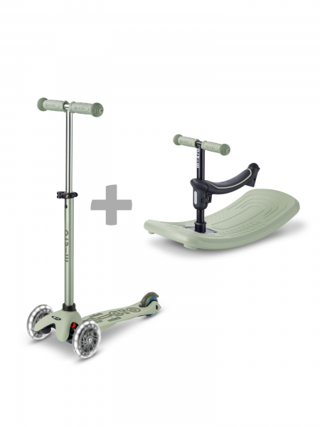 Trottinette Mini Micro Deluxe Rock & Go Vert Olive LED