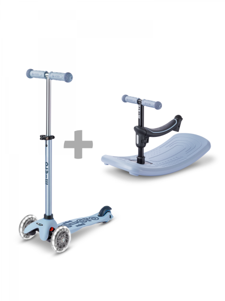 Trottinette Mini Micro Deluxe Rock & Go Bleu Ardoise LED
