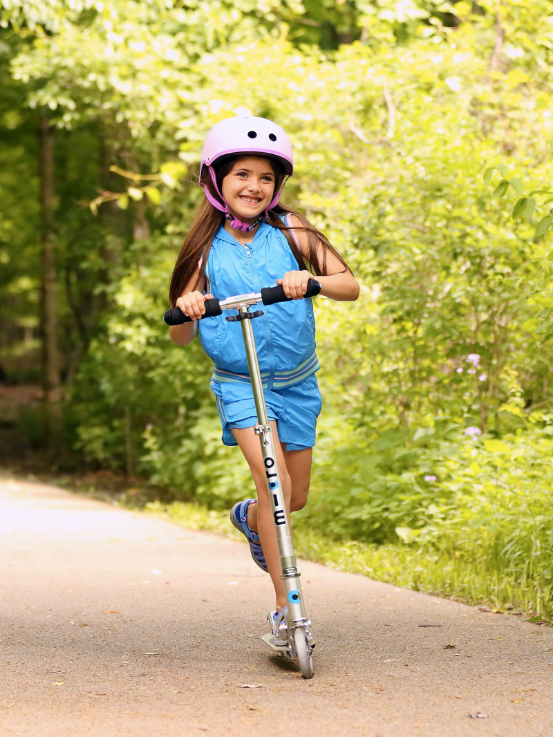 Trottinette enfant 2 roues Sprite Pliable Rouge anodisé - Micro