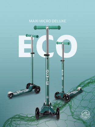 Trottinette 3 roues Maxi Micro Deluxe Eco Vert 