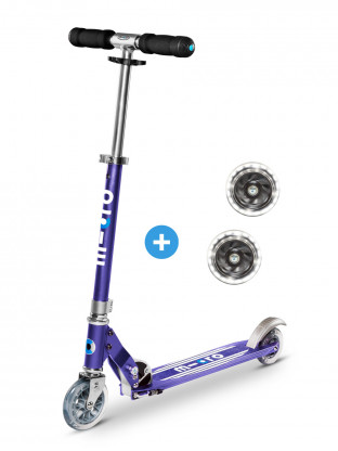 Trottinette Micro Sprite Bleu Saphir Grip Rayé