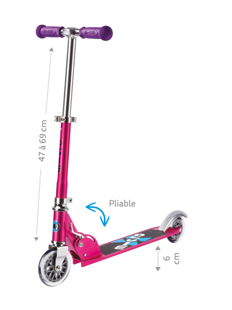 Trottinette enfant Micro Light Rose - Micro Mobility