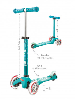 Trottinette 3 roues Mini Micro Deluxe Noir