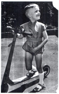 Image de la première patinette, l'ancêtre de la trottinette