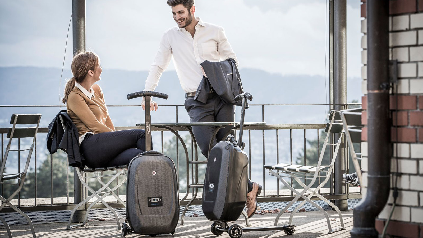 Image trottinette valise Micro Lugguage en collaboration avec Samsonite 